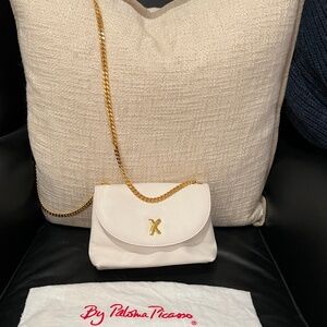 1980s Paloma Picasso Crema White Leather w/ Gold  hardware